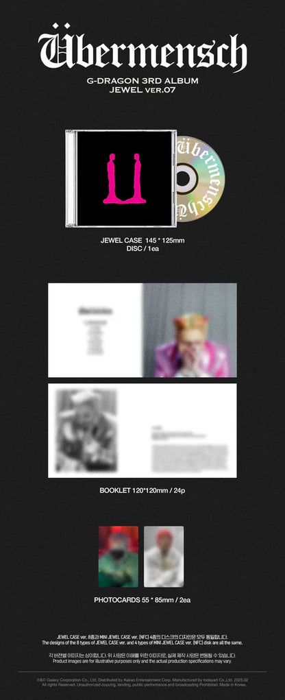 G-DRAGON (GD) - UBERMENSCH VOL.3 [JEWEL VER.]
