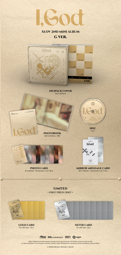 (PRE-ORDER) XLOV - I, GOD 2ND MINI ALBUM POB