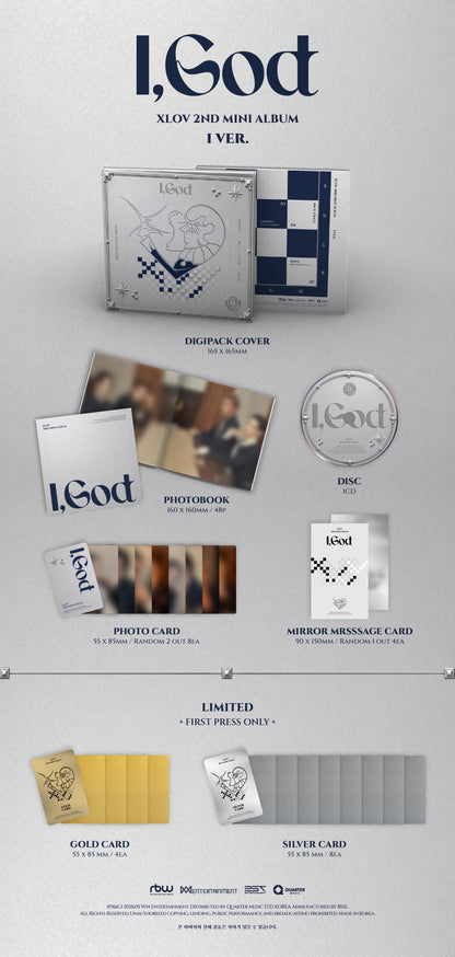 (PRE-ORDER) XLOV - I, GOD 2ND MINI ALBUM [I VER.]