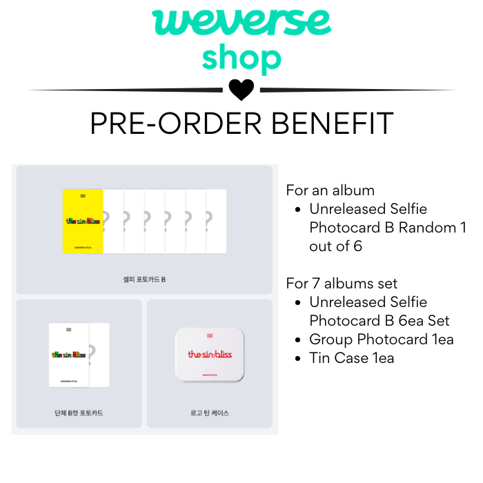 (PRE-ORDER) ENHYPEN - THE SIN: BLISS 8TH MINI ALBUM / POB [ENGENE VER.]