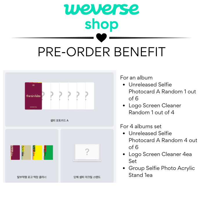 (PRE-ORDER) ENHYPEN - THE SIN: BLISS 8TH MINI ALBUM / POB