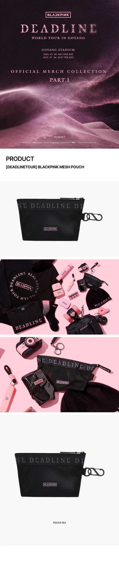 BLACKPINK - BOLSA DE MALLA DEADLINE WORLD TOUR MD