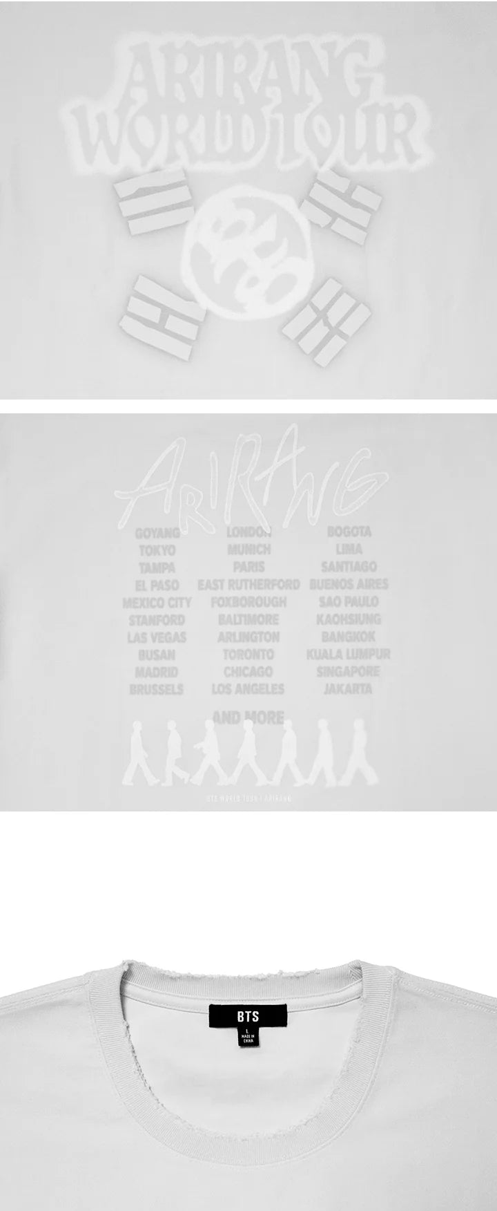 (PRE-ORDER) BTS - ARIRANG WORLD TOUR MD S/S T-SHIRT GRAY [RELEASE IN JUNE]