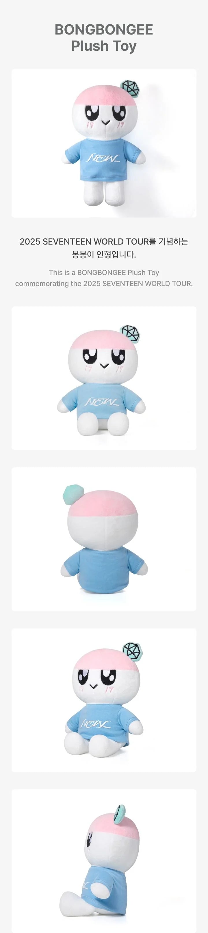 SEVENTEEN - [NUEVO_] EN LA GIRA MUNDIAL DE INCHEON PELUCHE DE MD BONGBONGEE