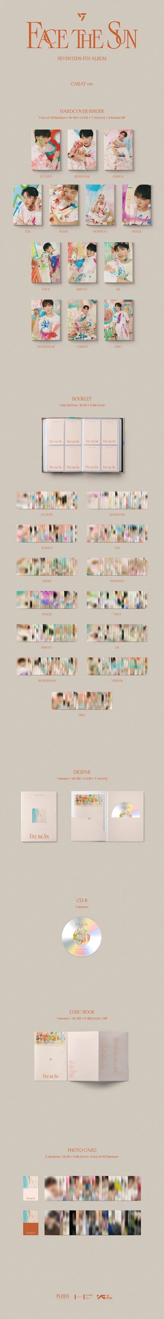 SEVENTEEN - FACE THE SUN [CARAT VER.] 4º ÁLBUM ALEATORIO