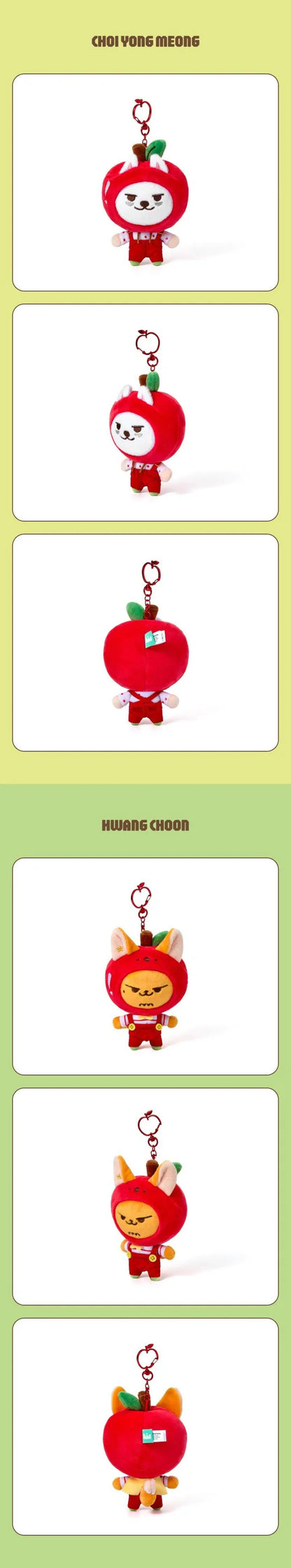 (PRE-ORDER) TOMORROW X TOGETHER (TXT) - HEY! APPUL PPULBATU OFFICIAL MD PLUSH KEYRING [APPLE VER.]