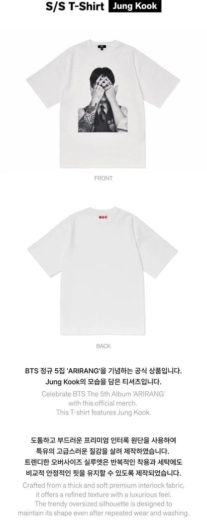 (PRE-ORDER) BTS - ARIRANG OFFICIAL MD S/S T-SHIRT JUNG KOOK XL [RELEASING IN JUNE]