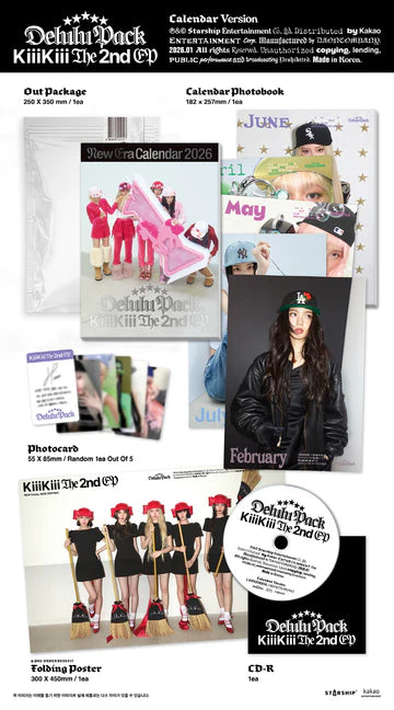 KIIIKIII - DELULU PACK 2ND EP ALBUM [CALENDAR VER.]