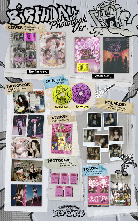 RED VELVET - THE REVE FESTIVAL 2022 - MINI ÁLBUM DE CUMPLEAÑOS [VERSIÓN FOTOGRÁFICA]