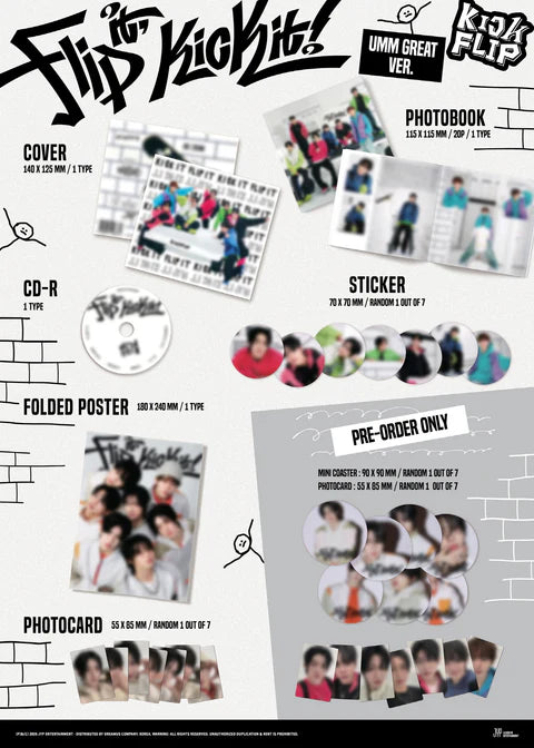 KICKFLIP - FLIP IT, KICK IT! 1ST MINI ALBUM [UMM GREAT VER.] DIGIPACK