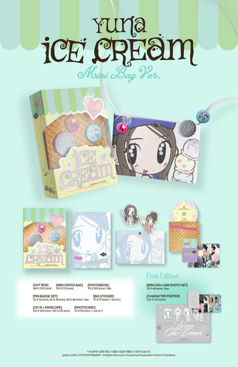 YUNA (ITZY) - ICE CREAM 1ST MINI ALBUM [MINI BAG VER.]