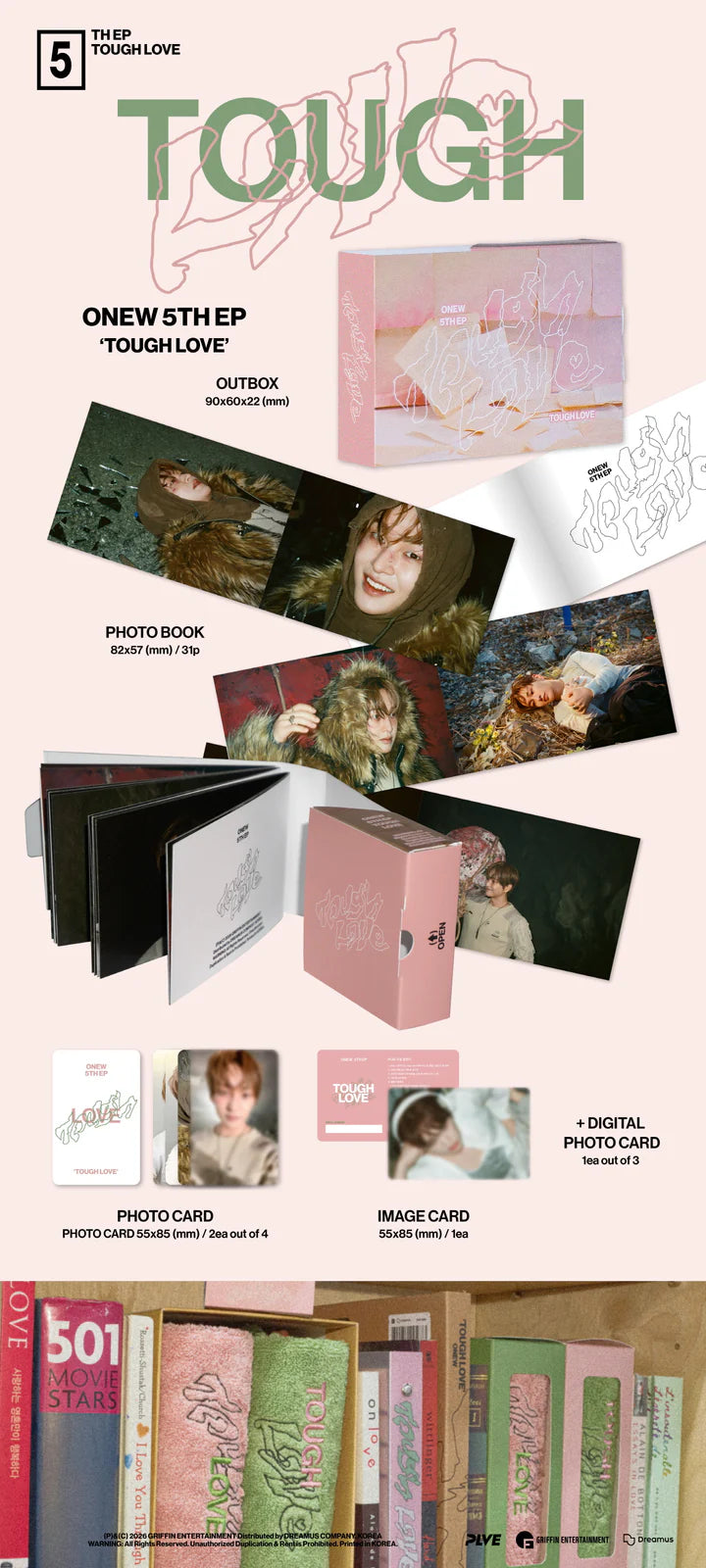 ONEW - TOUGH LOVE 5TH MINI ALBUM [VER. LIBRO DE BOLSILLO]