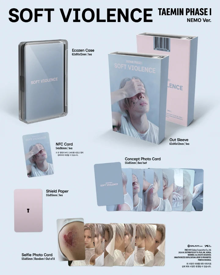 TAEMIN (SHINEE) - PHASE I: SOFT VIOLENCE ALBUM [NEMO VER.]