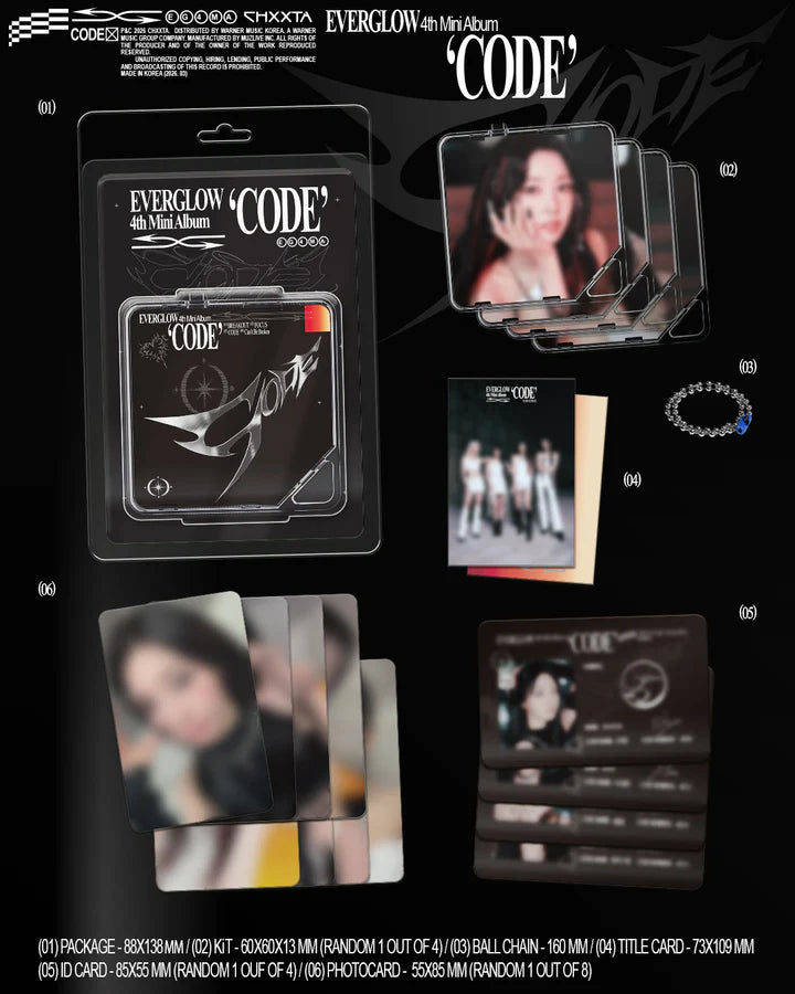 EVERGLOW - CUARTO MINI ÁLBUM CODE [VERSIÓN KiT] ALEATORIO