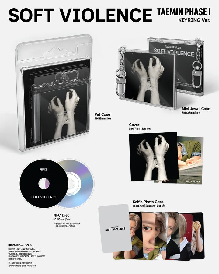 TAEMIN (SHINEE) - PHASE I: SOFT VIOLENCE ALBUM [KEYRING VER.]