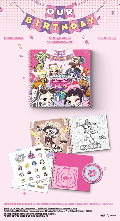 OURBIRTHDAY - OUR BIRTHDAY 1ST SINGLE ALBUM [COLORING BOOK VER.]