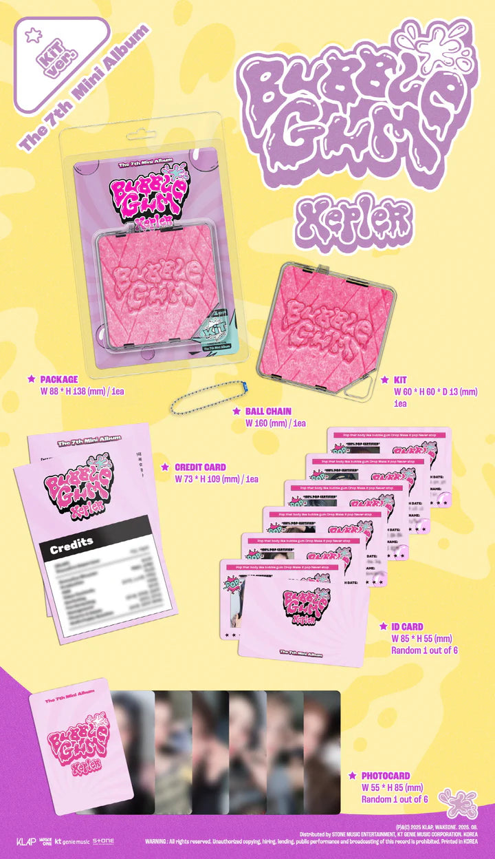 KEP1ER - BUBBLE GUM 7TH MINI ALBUM [KIT VER.]