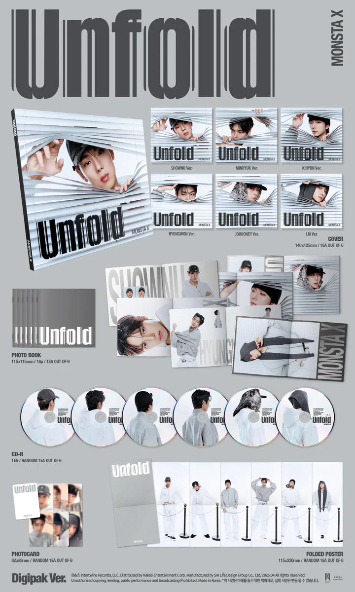 MONSTAX - UNFOLD AMERCAN STUDIO ALBUM [DIGIPACK VER.]