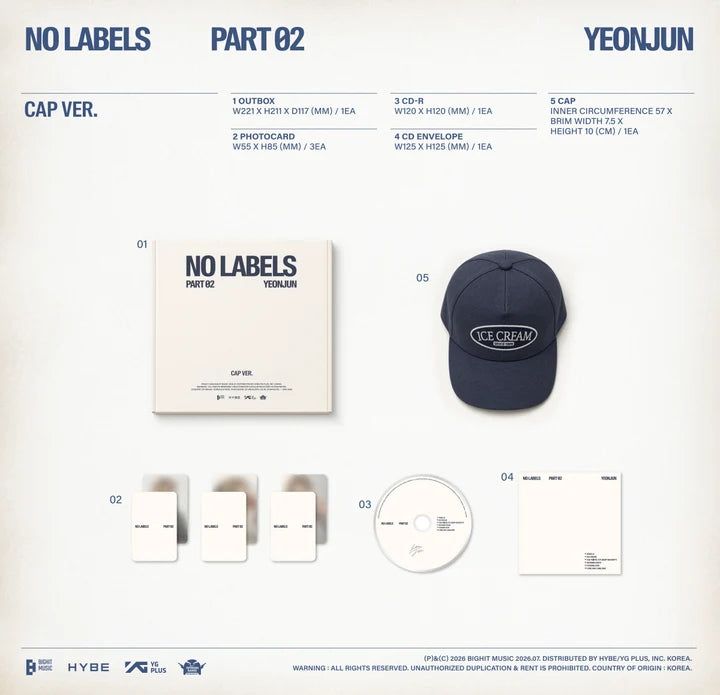 YEONJUN (TXT) - NO LABELS: PART 02 MINI ALBUM [CAP VER.]