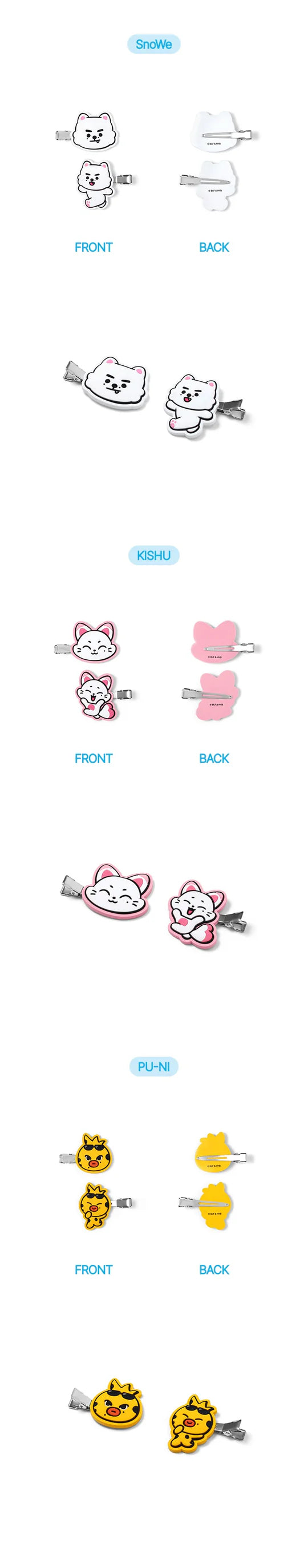 (PRE-ORDER) ENHYPEN - ENCHIN OFFICIAL CHARACTER MD HAIR PIN SET