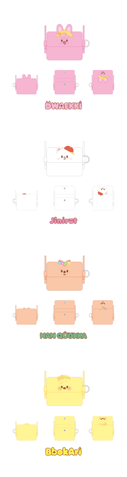 (PRE-ORDER) STRAY KIDS - SKZOO X SANRIO CHARACTER OFFICIAL MD CARD WALLET CROSS BAG
