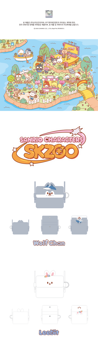 (PRE-ORDER) STRAY KIDS - SKZOO X SANRIO CHARACTER OFFICIAL MD CARD WALLET CROSS BAG