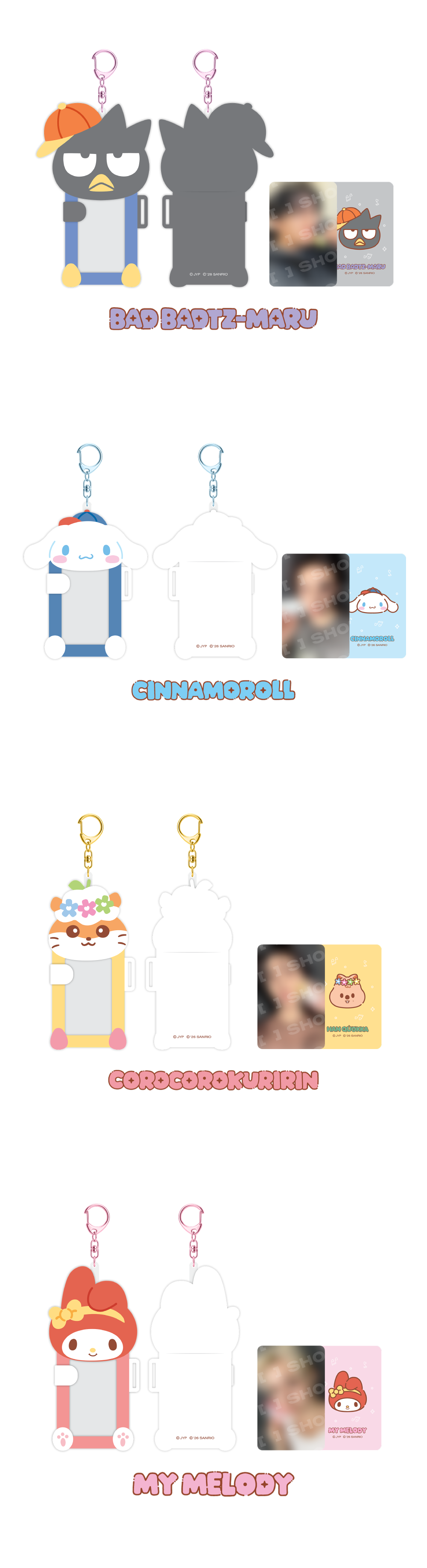 (PRE-ORDER) STRAY KIDS - SKZOO X SANRIO CHARACTER OFFICIAL MD CONNECTING PHOTOCARD HOLDER