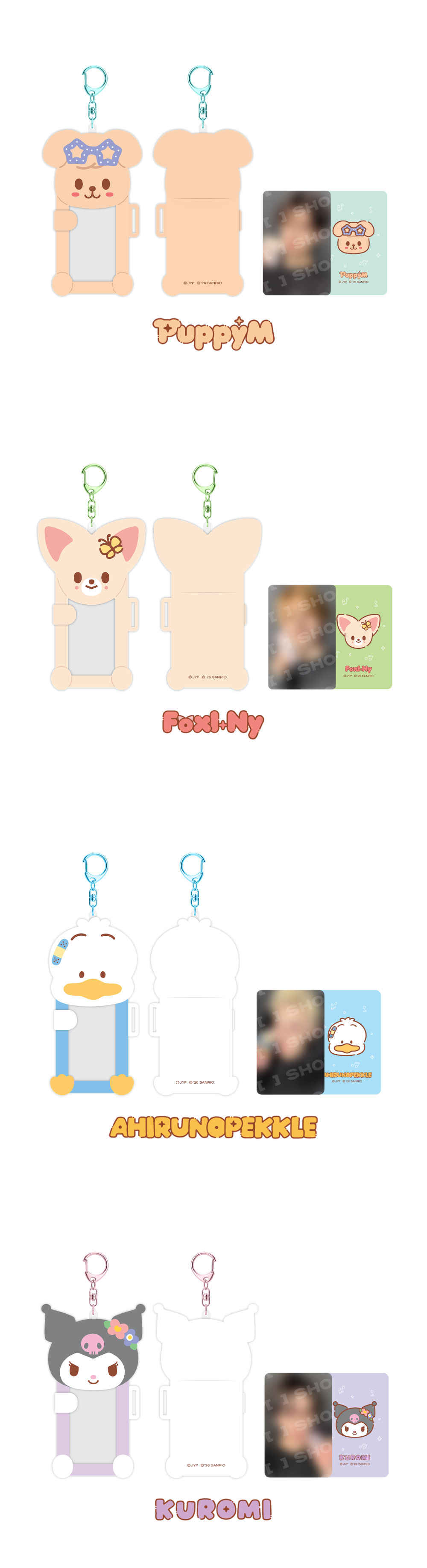 (PRE-ORDER) STRAY KIDS - SKZOO X SANRIO CHARACTER OFFICIAL MD CONNECTING PHOTOCARD HOLDER