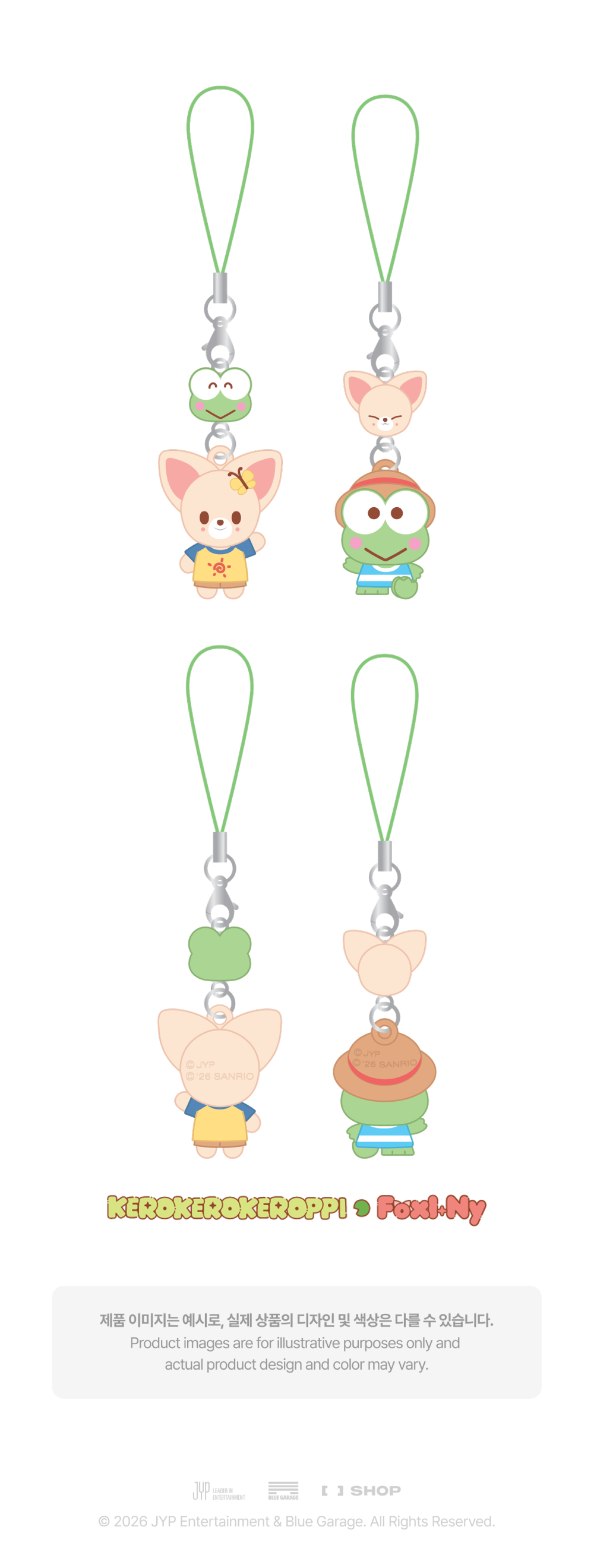(PRE-ORDER) STRAY KIDS - SKZOO X SANRIO CHARACTER OFFICIAL MD MINI FIGURE COUPLE KEYRING