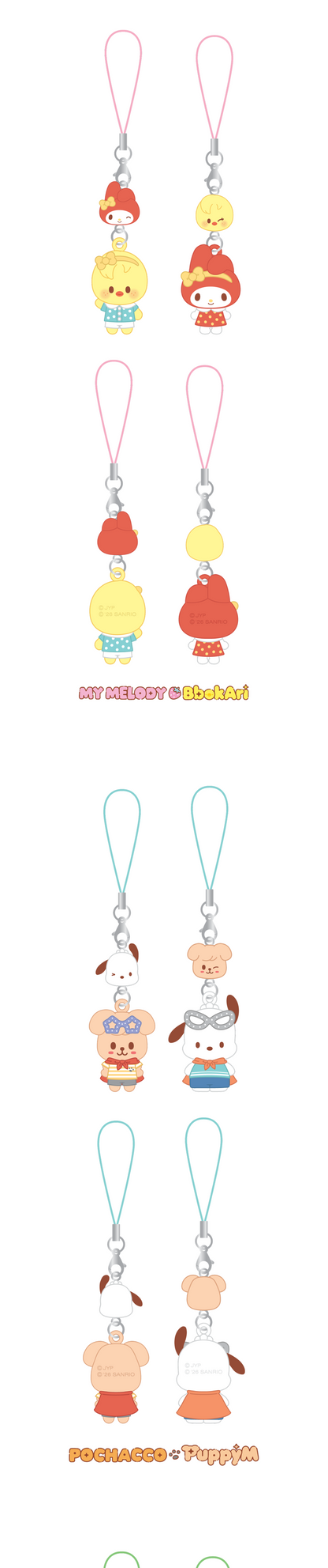 (PRE-ORDER) STRAY KIDS - SKZOO X SANRIO CHARACTER OFFICIAL MD MINI FIGURE COUPLE KEYRING