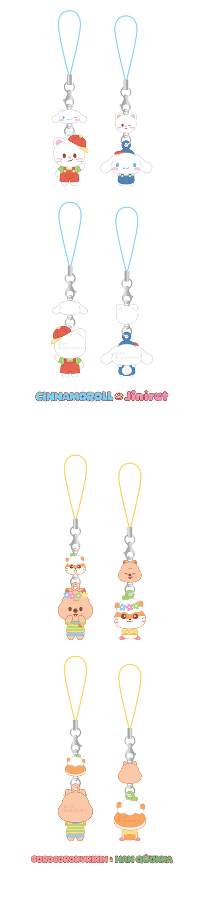 (PRE-ORDER) STRAY KIDS - SKZOO X SANRIO CHARACTER OFFICIAL MD MINI FIGURE COUPLE KEYRING