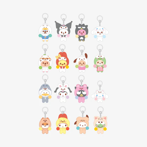 (PRE-ORDER) STRAY KIDS - SKZOO X SANRIO CHARACTER OFFICIAL MD SECRET FLOCKED FIGURE KEYRING [CHEER UP VER.]